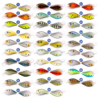 Vente en gros de corps de leurres de pêche vierges non peints 68mm 16.8g Crankbait avec bec carré, personnalisables