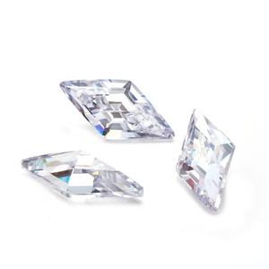 BaiFu – bijoux personnalisés en forme de losange, pierres précieuses synthétiques, pierre de zircone cubique pour bague - Product Image 3