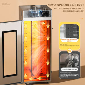 Máquina deshidratadora comercial de acero inoxidable para vegetales, deshidratador de alimentos, secador profesional de frutas con 22 bandejas giratorias - Product Image 3