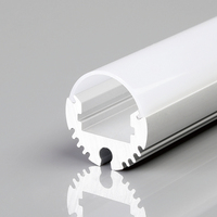 Profilé en aluminium anodisé en forme d'arc circulaire avec éclairage LED professionnel élégant intégré, conçu pour les intérieurs modernes