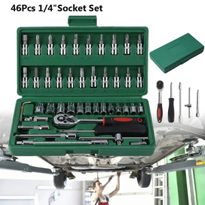 Ensemble de clés à cliquet et douilles de réparation automobile et ménagère en acier au carbone de 46 pièces avec boîte de rangement (OEM/ODM disponible) - Product Image 6