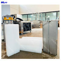 Machine industrielle commerciale de fabrication de blocs de glace en eau salée de 1 tonne pour entreprises