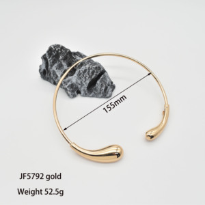 قلادة على شكل قطرة ماء JF5792 رائجة البيع، مطلية بالذهب، مصنوعة من سبائك عالية الجودة، قلادة هندسية مفتوحة للملابس - Product Image 6