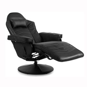 Silla de Computadora Ajustable de Cuero PU Negro Personalizada al por Mayor, Silla Gamer con Masaje Reclinable para Juegos de PC - Product Image 2