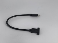 Cable USB2.0 Tipo-C Hembra a Macho de 0.15m, PVC + Conductor de Cobre Puro Trenzado, para Teléfonos Móviles, Cámaras, Computadoras, Carga y Transferencia de Datos