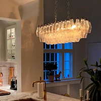 Lustre personnalisable de luxe en verre de Murano italien de style médiéval pour la maison, la villa, le salon, la chambre, la cuisine, le restaurant