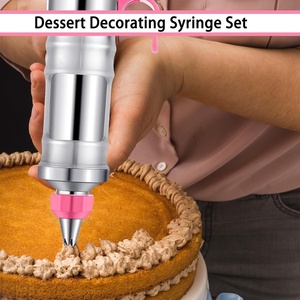 Kit de Décoration de Desserts : Seringues à Glaçage en Acier Inoxydable avec 6 Douilles et 9 Moules en Silicone pour Cupcakes - Product Image 6