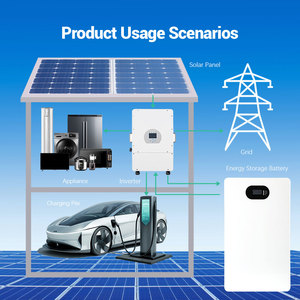 Système de batterie au lithium de 5kWh 5000 Watts Système d'énergie solaire domestique Onduleur de batterie de 30kW Batterie solaire au lithium de 30kW Système solaire - Product Image 5