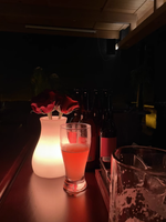 Lampe de table LED RGB moderne en forme de vase, pot blanc pour intérieur/extérieur, vase à fleurs en plastique LED