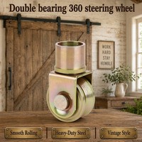Roulette pivotante à 360° pour porte coulissante, roulement double, plaqué couleur, multi-spécifications, galet de guidage