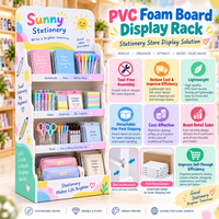 Présentoir publicitaire professionnel sur mesure en PVC robuste pour papeteries – Vente en gros