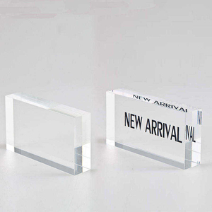 Modern Acrylic Transparent Sign Display Stand with Customizable Color & Size for & Easy Installation for Garment Decoration - Product Image 4