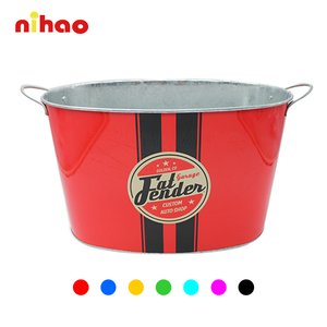 NIHAO - Cubo <span class=keywords><strong>de</strong></span> Hielo Metálico <span class=keywords><strong>de</strong></span> Alta Calidad <span class=keywords><strong>de</strong></span> 10 Litros con Asa, Enfriador <span class=keywords><strong>de</strong></span> <span class=keywords><strong>Bebidas</strong></span> Multifuncional <span class=keywords><strong>para</strong></span> Banquetes <span class=keywords><strong>de</strong></span> Boda, Diseño Personalizado - Product Image 1