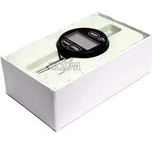 Zqym indicador digital à prova d'água, indicador digital de 0-12.7/25.4mm e 0.001mm para micron, à prova de óleo