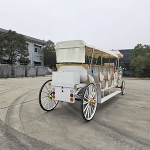 Vente directe usine : Carrosse électrique blanc à 4 roues et 4 rangées pour mariages et visites touristiques, avec 4 à 6 places - Product Image 4