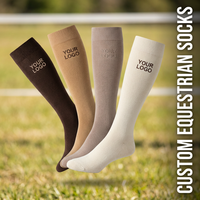 Chaussettes d'équitation pour hommes, design sportif, chaussettes en coton personnalisées, chaussettes hautes jusqu'au genou, logo personnalisé, chaussettes d'équitation OEM