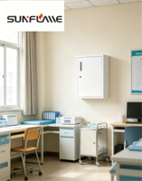 Armoire murale de premiers secours avec serrure, boîte de rangement à 3 niveaux pour médicaments, organisateur d'articles médicaux d'urgence pour la maison, le bureau et l'école