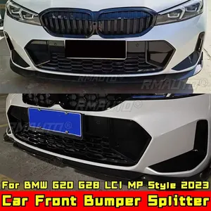 ชุดแต่งรอบคันสำหรับ BMW G20 G28 LCI 2023 ชุดแต่งกันชนหน้า สปลิตเตอร์ครอบกันชนหน้า สีดำเงา สไตล์ MP  ดิฟฟิวเซอร์กันชนหน้า อุปกรณ์ตกแต่งรถยนต์ - Product Image 1