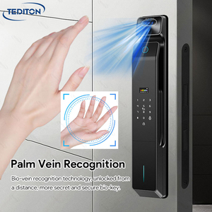 Tediton nhà máy kỹ thuật số khóa tuya Video intercom Nhận dạng khuôn mặt thông minh khóa cửa sinh trắc học vân tay vân tay khóa cửa - Product Image 2