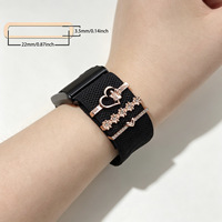 BEEFLYPOWER Rose Gold Slide on Dekoratif Bling Rhinestone Crystal Charms untuk Tali Whoop 5.0 Aksesoris Ornamen Gelang Permata
