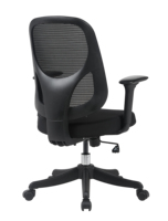 Chaise de bureau ergonomique en maille, réglable en hauteur, pivotante, pour ordinateur, avec accoudoirs réglables