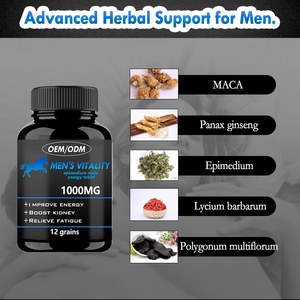 Cápsulas de Aumento Masculino para Crescimento Mais Longo e Maior, Cápsulas de Raiz de Maca Masculina, Suplemento Vegetal Masculino em Cápsulas - Product Image 2