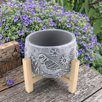 Pot de fleurs en ciment fait main à motif lapin, prix d'usine, pour extérieur, pot de table en ciment pour plantes succulentes vertes
