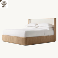 Ensemble de chambre à coucher de luxe moderne Foshan, mobilier de villa, lit design Queen Size, cadre de lit King Size de luxe