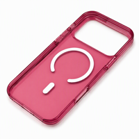 Étui de téléphone magnétique de luxe transparent en PC avec chargement magnétique, coque rigide anti-jaunissement, antichoc pour 18 Pro Max