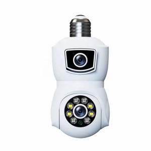 E27 Dual Lens 4MP PTZ beveiligingscamera met bewegingsdetectie, tweerichtingsaudio & Full HD draadloze beveiligingscamera voor binnenbewaking - Product Image 2