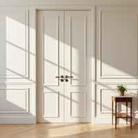 Porte de chambre en bois massif de style contemporain avec ouverture fluide et structure stable