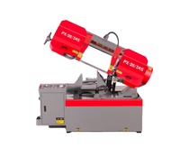 Mini scie à ruban horizontale 34cm 45cm avec composants de moteur à engrenages à tension manuelle pour plaques d'aluminium et d'acier