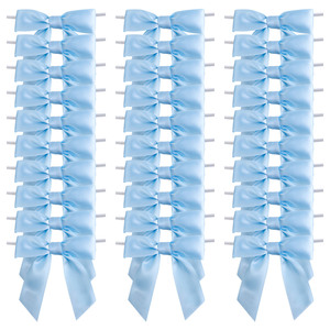 Stock 2.5 Inch 50 Pcs <strong>Gift</strong> Wrapping Basket Bridal Wedding Cake Packing Premade Craft Bow <strong>Satin</strong> Ribbon Twist Tie Bows Treat <strong>Bag</strong> - Product Image 5