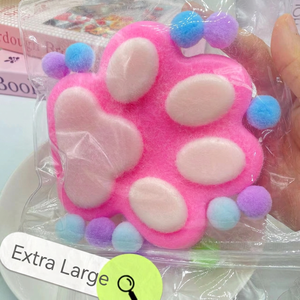Cute <b>Large</b> <b>Plush</b> Cat Paw Squishy Toy Super Soft Mud Texture Squeeze Toy Perfect Gift For Stress Anxiety Relief - Product Image 1