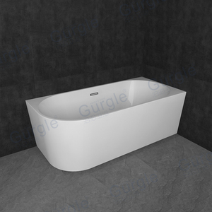 <span class=keywords><strong>Baignoire</strong></span> autoportante moderne en acrylique blanc sur mesure Gurgle pour intérieur, coin de salle de bain - Product Image 2