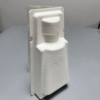 Boîte d'emballage de boîte debout de pulpe de papier moulée de forme de bouteille de vin pour le vin