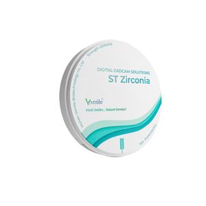Vsmile 98-14mm Blocs de zircone dentaire pré-ombragés couleur ST, Matériaux pour fraiseuse CAD CAM, Disque brut certifié CE 1200Mpa - Product Image 1