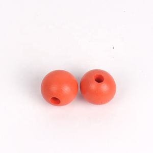 באיכות גבוהה 10 mm תינוק חדר צעצועי custom טבעי עץ חרוזים תינוק צבעוני diy חרוזים - Product Image 4