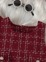 Ensemble deux pièces pour bébé fille d'automne avec haut à manches longues et robe d'été en polyester/coton, tenue décontractée