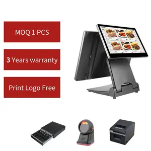 SysePOS 15.6'' POS System All Aluminum case Cash Register capacitive touch screen point of sale second display optional