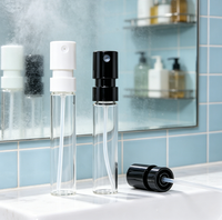Atomiseur de parfum de voyage portable de style français, flacon d'échantillon/bouteille de transfert en verre borosilicate transparent.
