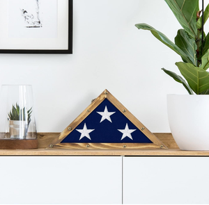 Custom Solid Wood Military <strong>Flag</strong> <strong>Display</strong> <strong>Case</strong> for American Veterans <strong>Flag</strong> Frame Triangle Shadow Box - Product Image 5