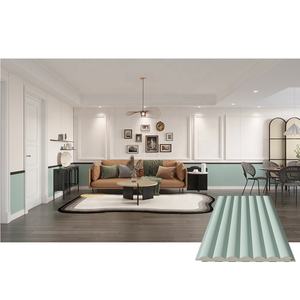 <span class=keywords><strong>Facile</strong></span> à nettoyer étanche à l'eau ROHS Grain en bois 150mm WPC Strip <span class=keywords><strong>Flûte</strong></span> Panneau mural - Product Image 5