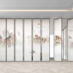 مأدبة فندقية تشطيبات قابلة للتخصيص مقسم صناعي متحرك من الألومنيوم إطار منزلق قابل للطي عازل للصوت أقسام جدارية متحركة - Product Image 4