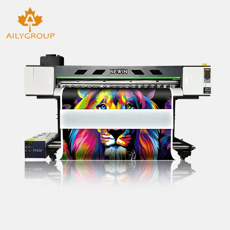 Papel tapiz flexo de 1,8 m, impresora directa de algodón, rollo a rollo, impresora LED UV con sello en caliente con cabezal de impresión Epson xp600 i1600 i3200
