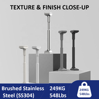 Tringle de tension robuste et moderne 70-120cm/28-47in, réutilisable, sans perçage, à ressort, pour rideau de douche et placard, qualité industrielle, pour salle de bain