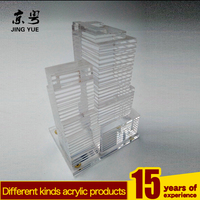 Modelos Arquitectónicos de Cristal Personalizados, Modelo 3D de Cristal K9, Modelos de Edificios de Acrílico para Regalos de Aniversario de Empresa