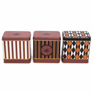 Juego de almacenamiento de metal rectangular-80x120mm (Juego de 3) Diseño de circo elegante de circo vintage - Product Image 2