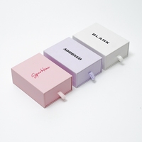 Boîte d'emballage de bijoux écologique à coulissant, carton personnalisé, boîte cadeau rigide avec tiroir