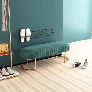 Sofá tipo PUF de estilo moderno nórdico, Banco de entrada para el hogar con cojín suave para cambiar zapatos, cama, descanso trasero, juego de taburetes para tienda de ropa - Product Image 6